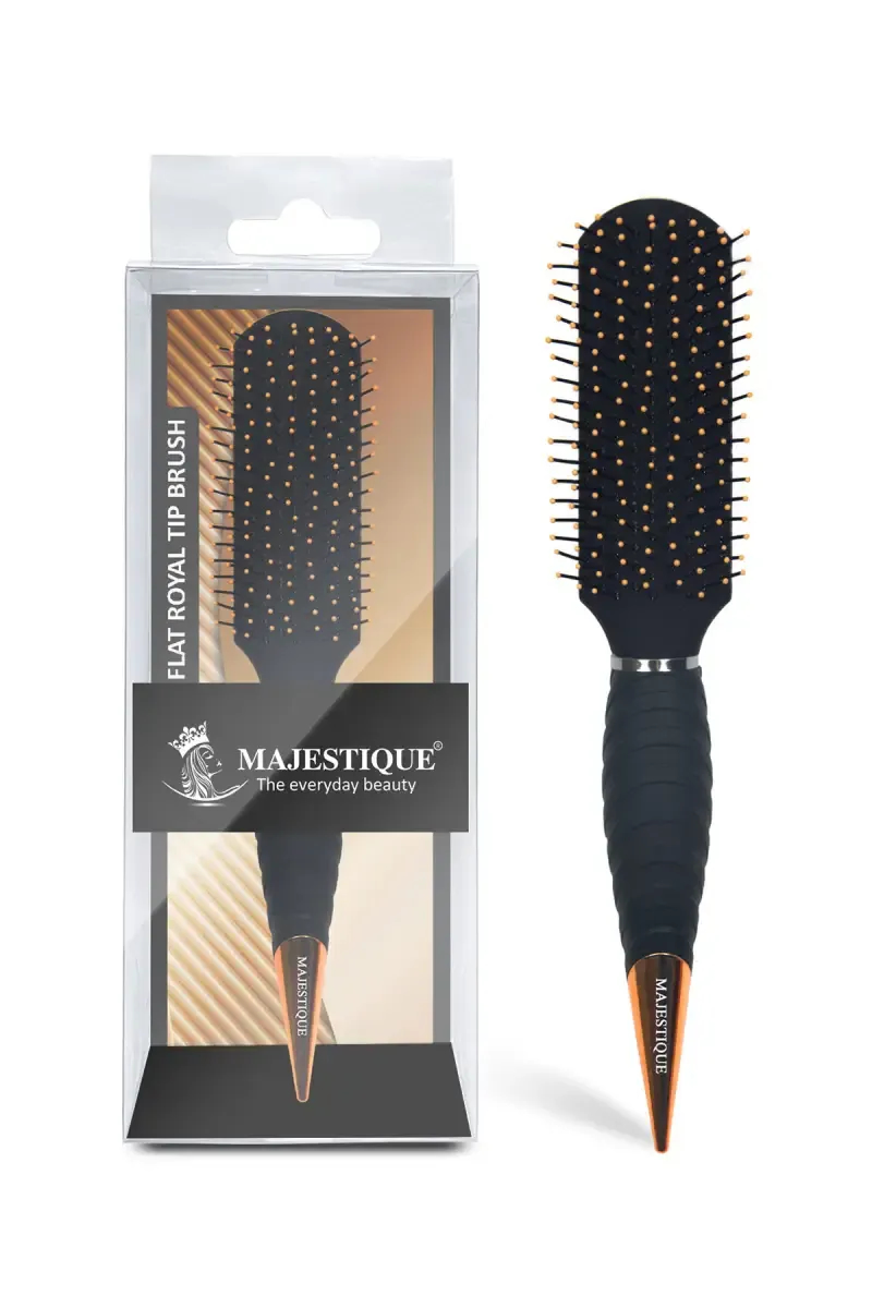 Detangling Flat Hair Brush (Black) - Pack of 1