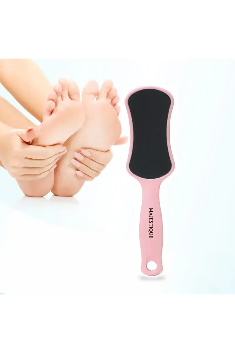 Majestique Foot File Pedicure Scrubber (Pink) - Pack of 1