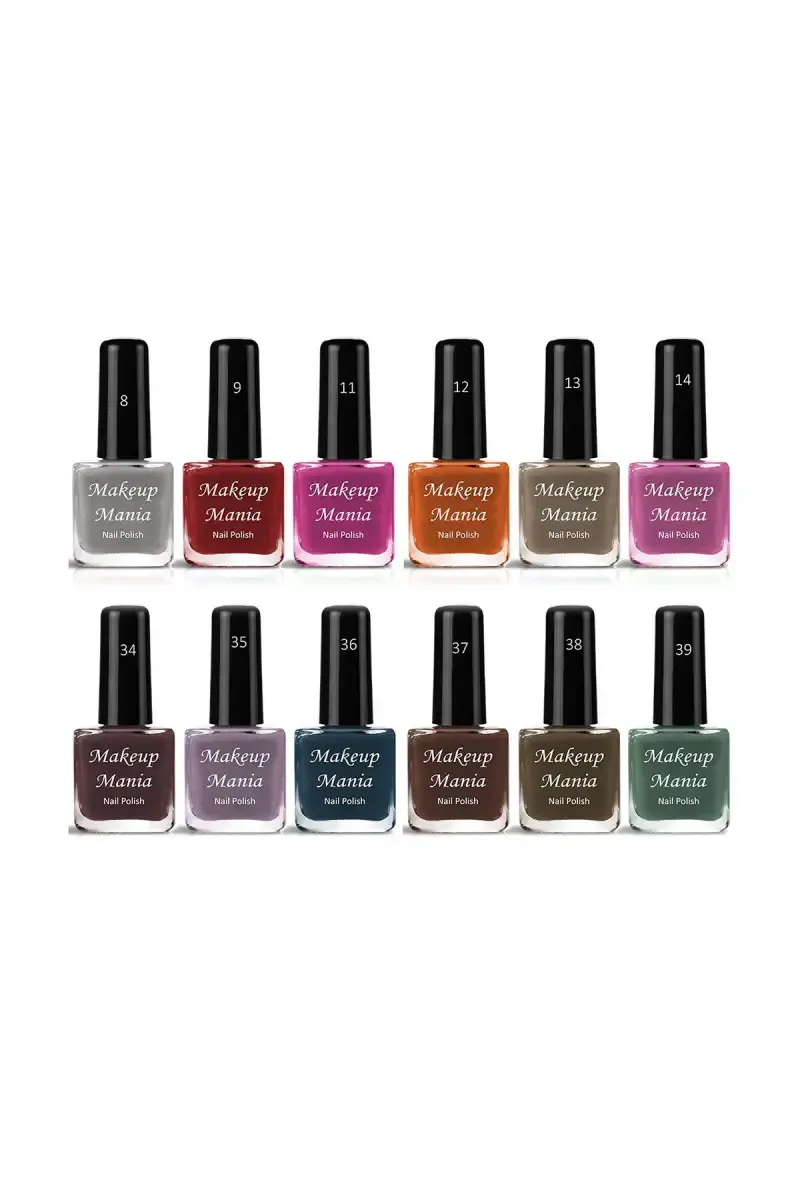Makeup Mania Nail Polish Set- 12 Pcs X 6ml (Each)