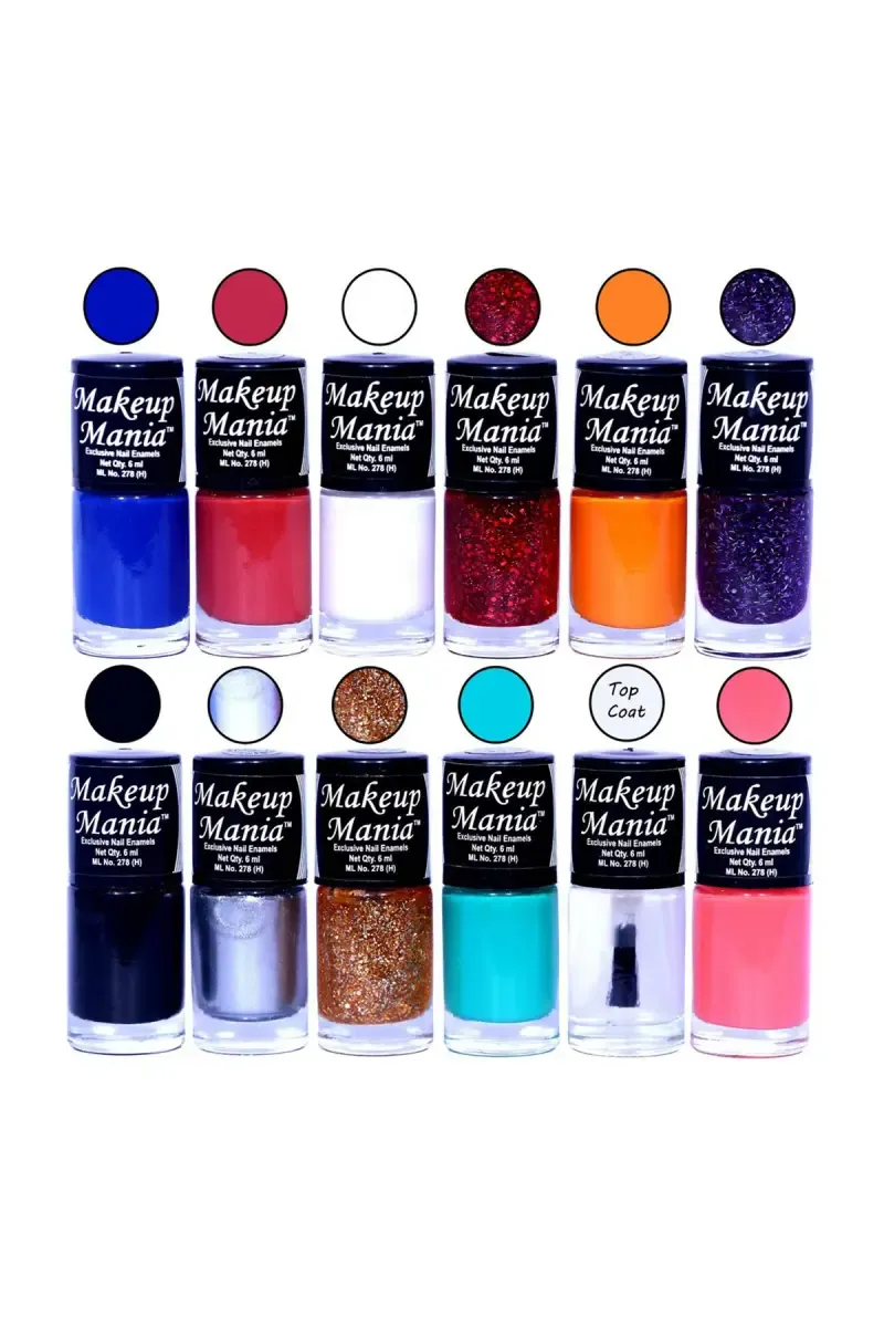 Makeup Mania Nail Polish Set- 12 X 6ml Each