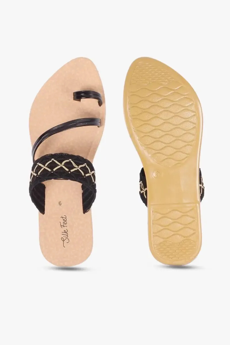 Women's Toe-Ring Slip-On Slippers