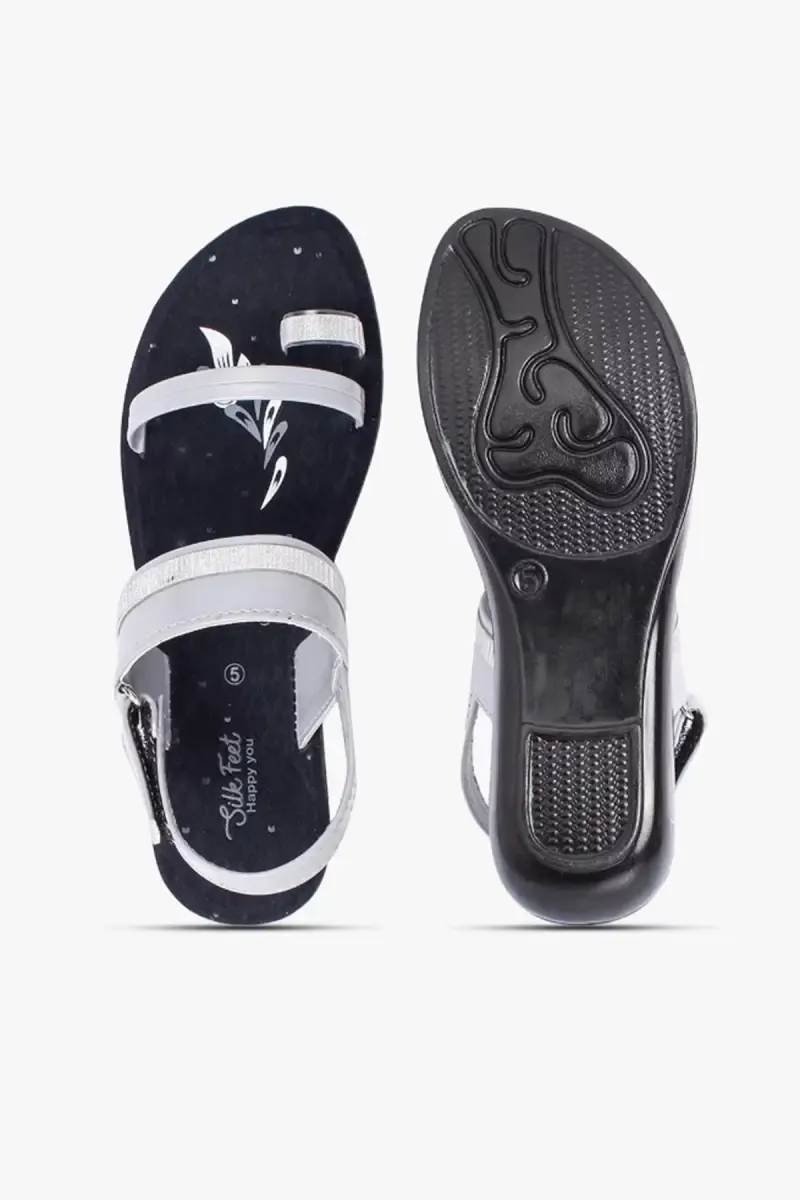 Women Dual-Strap Slingback Flat Sandals