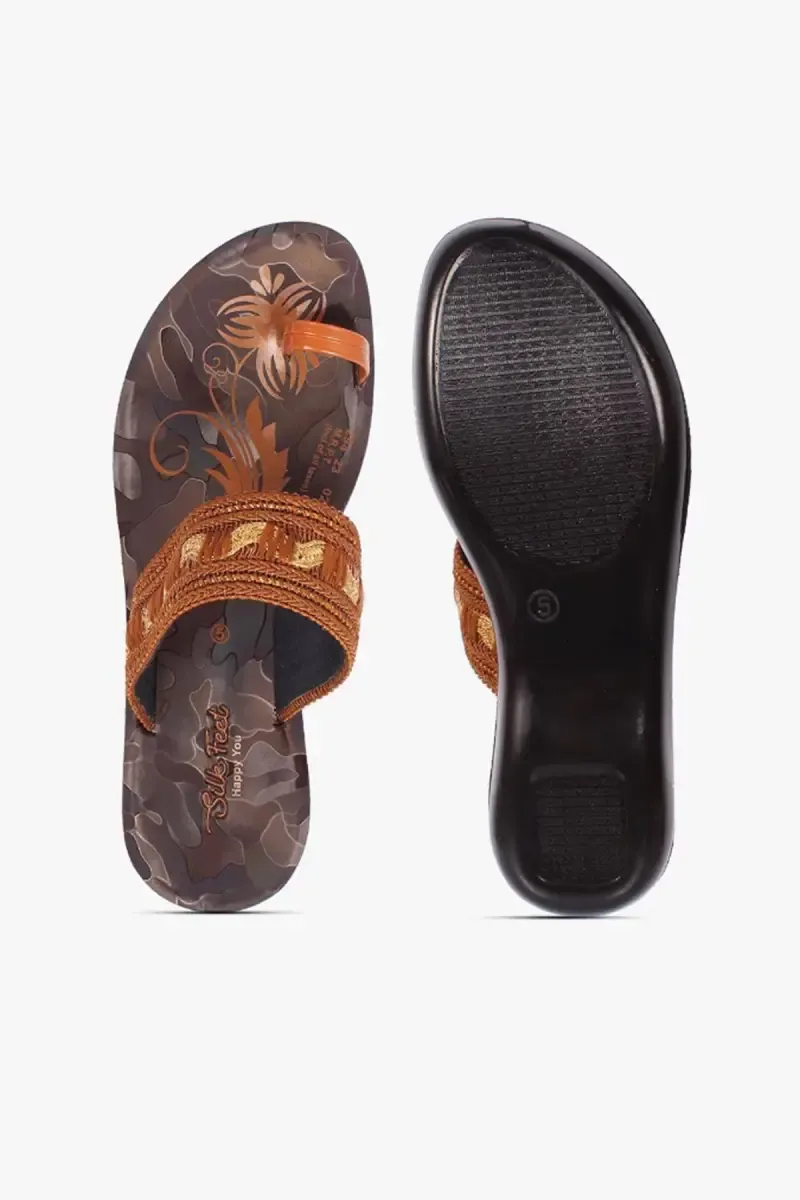 Printed Toe-Ring Classic Slippers