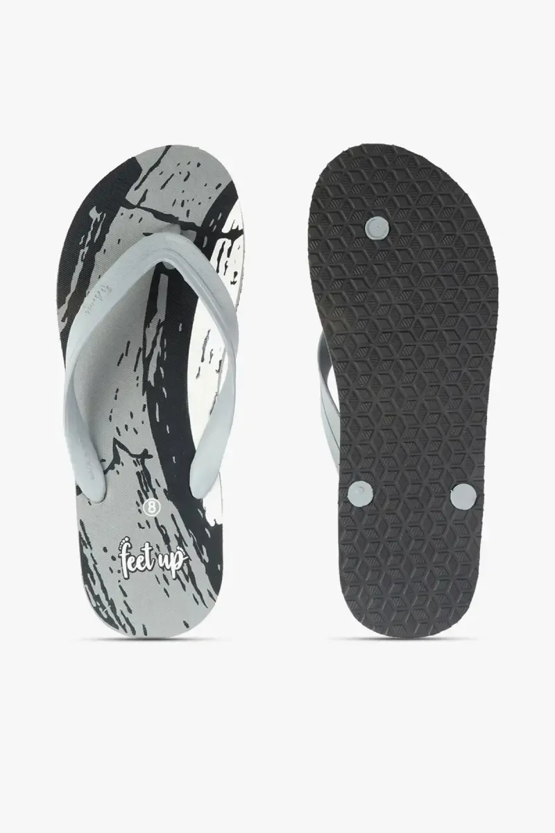 Men's Printed Thong-Strap Flip Flops