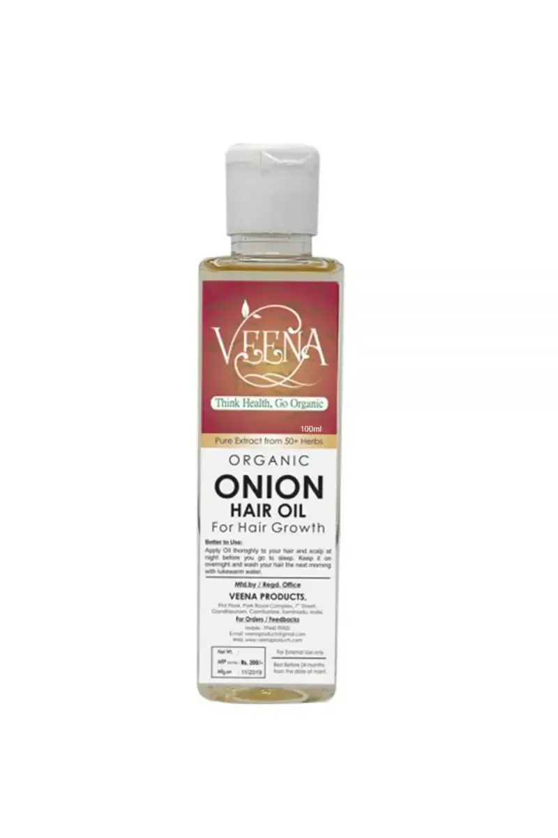 Dakshaveena Organic Onion Hair Oil For Hair Growth - 100ml