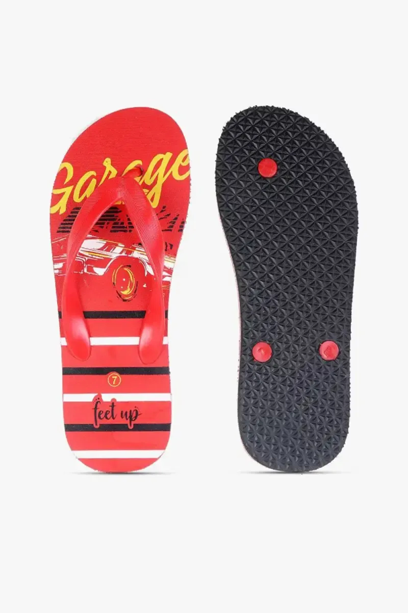 Men's Printed Thong-Strap Flip Flops