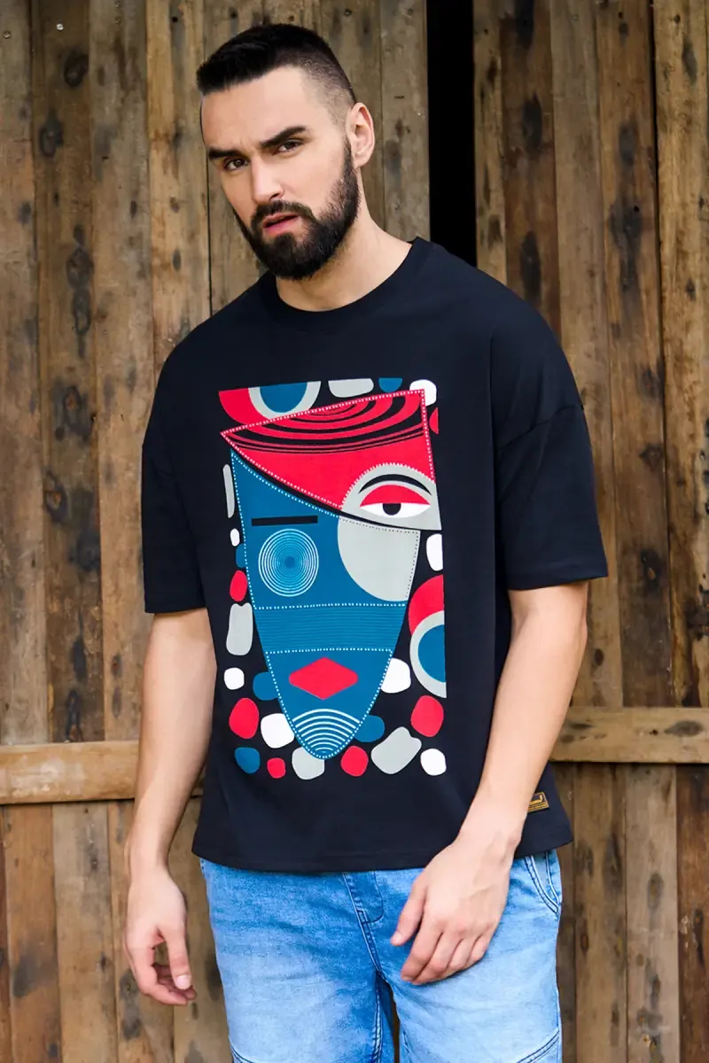 Printed Oversized Cotton T-shirt for Men