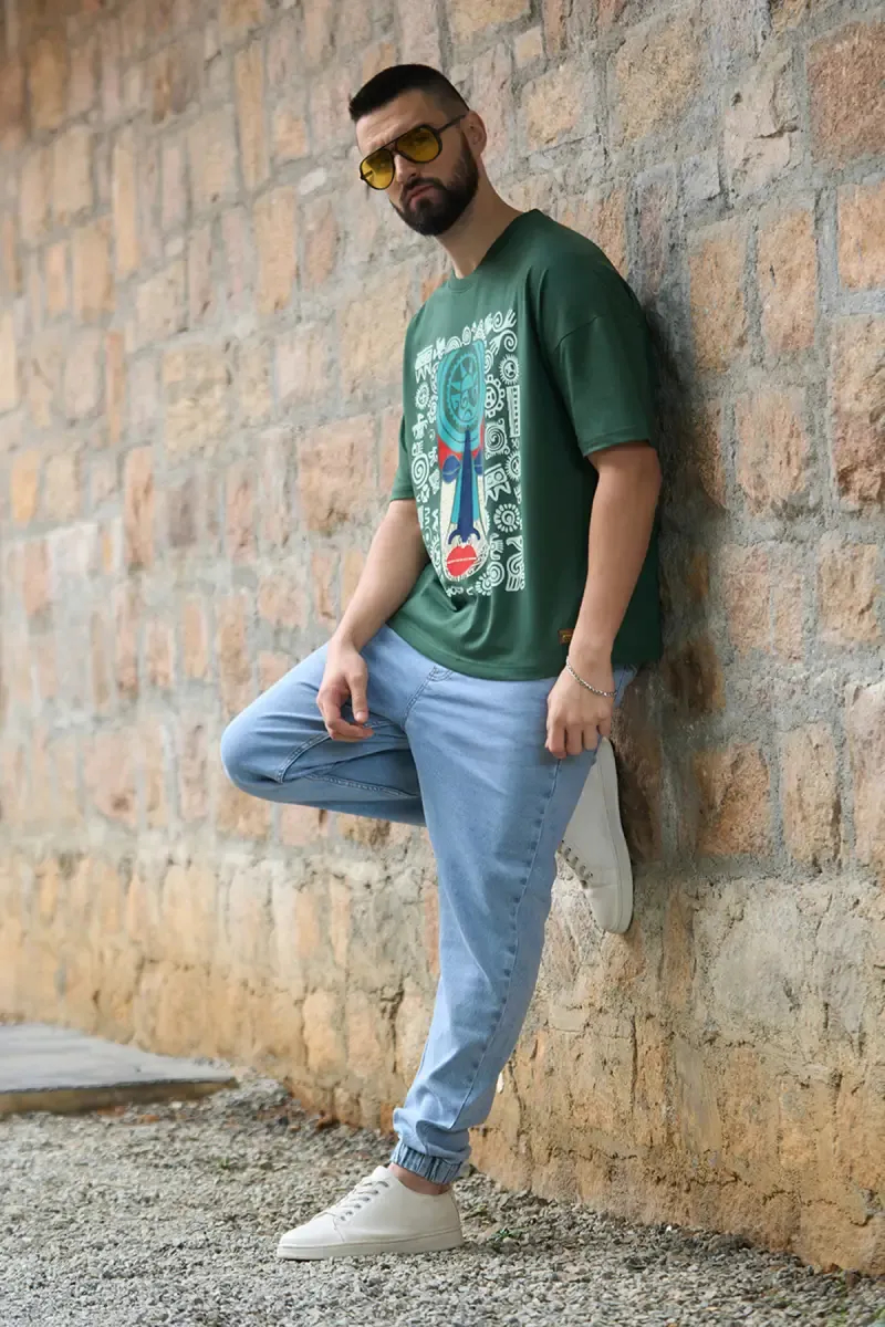 Cotton Printed Oversized T-shirt for Men