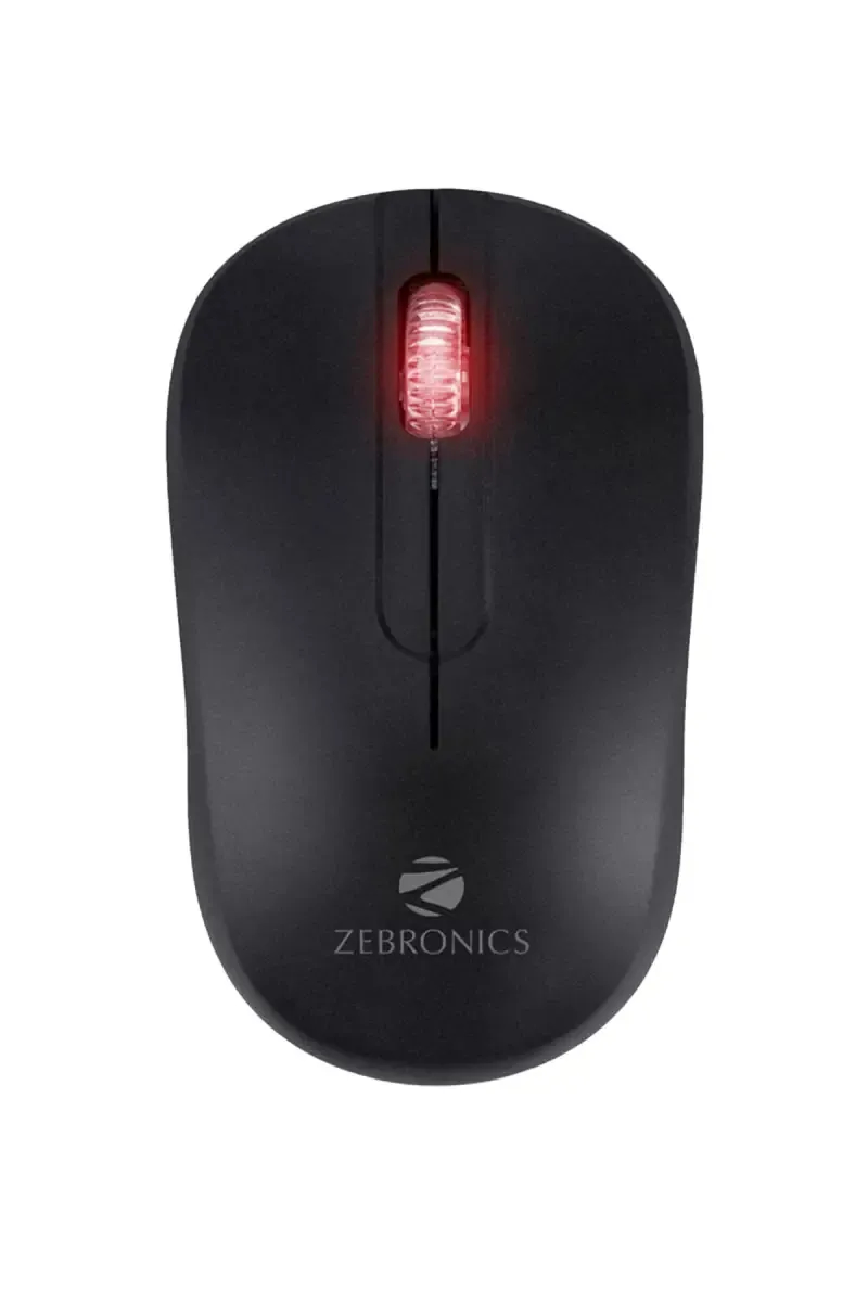 Zebronics Shade Wireless Mouse with 2.4GHz, 1200 DPI, Power Saving Mode (Black)