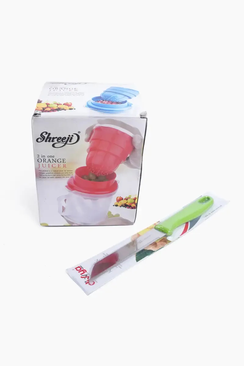 Plastic Juicer & knife Combo - Pack of 1