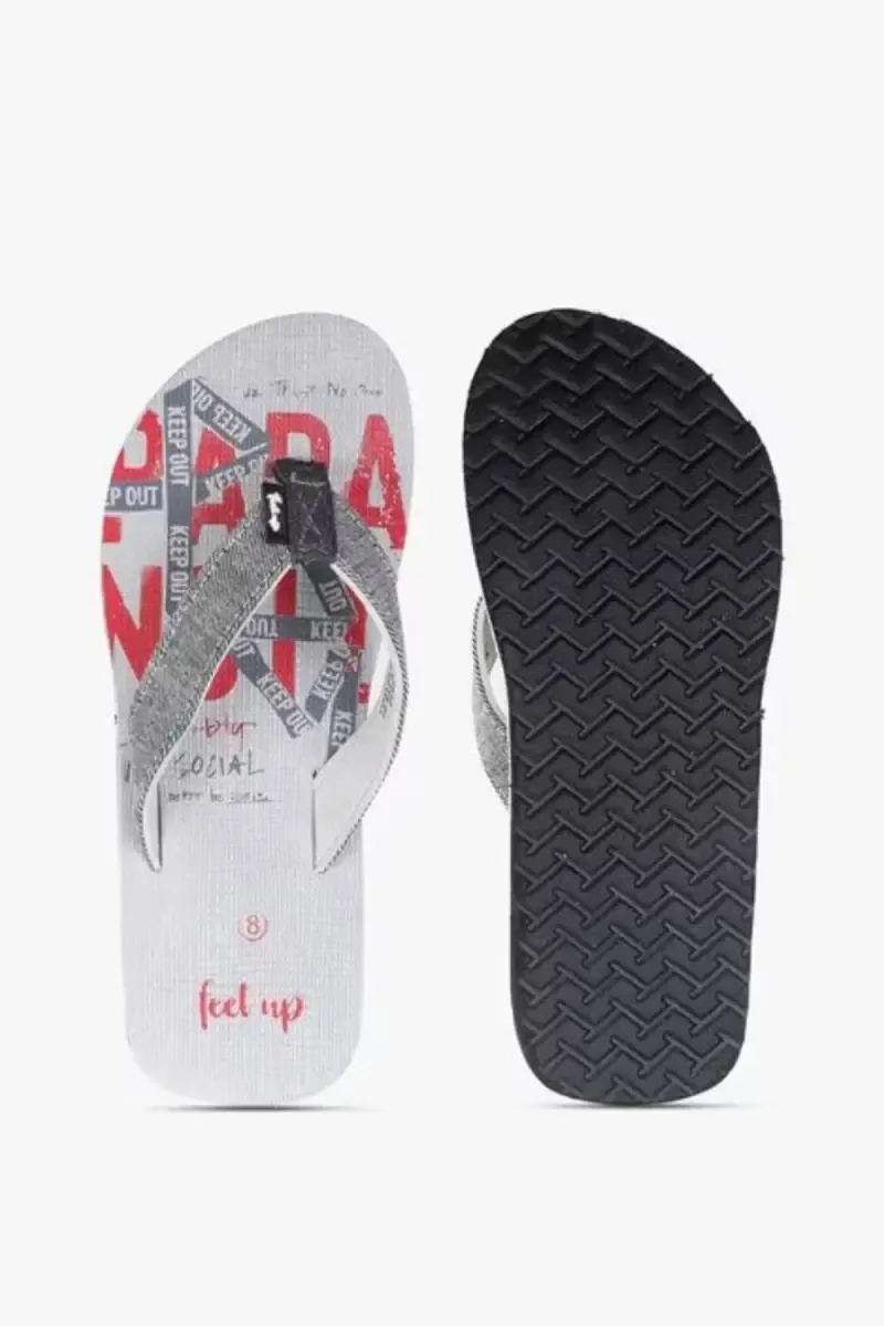 Men's Printed Thong-Strap Flip Flops