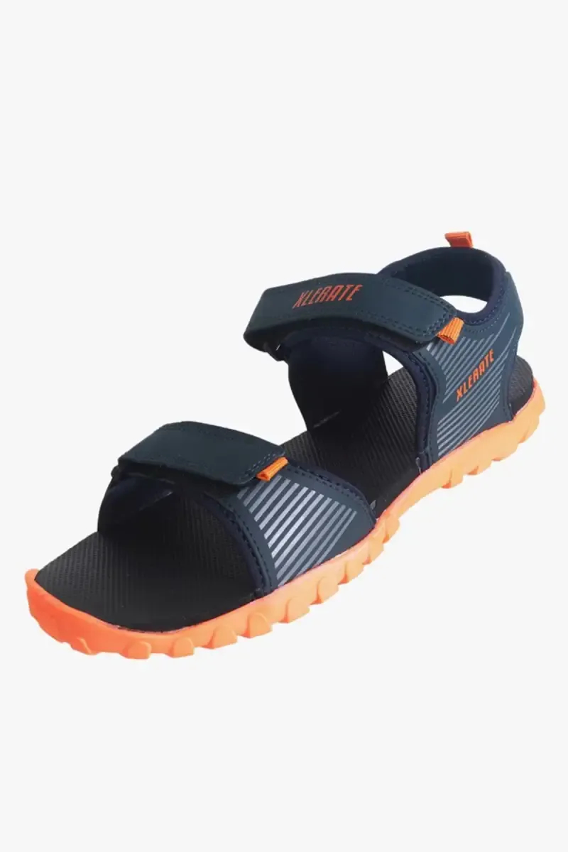 Men's Striped Sandals with Velcro Closure