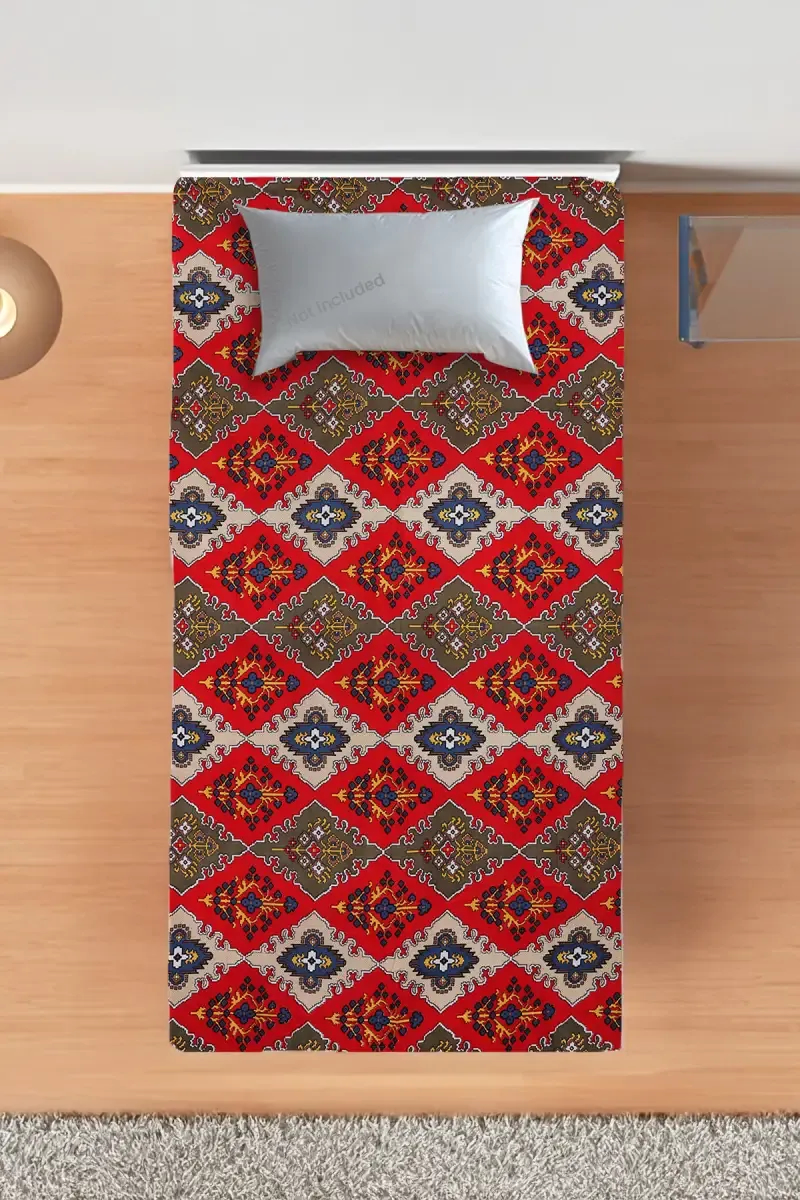 Cotton Blend Single Size Bedsheet, Floral Printed – 1 Pc