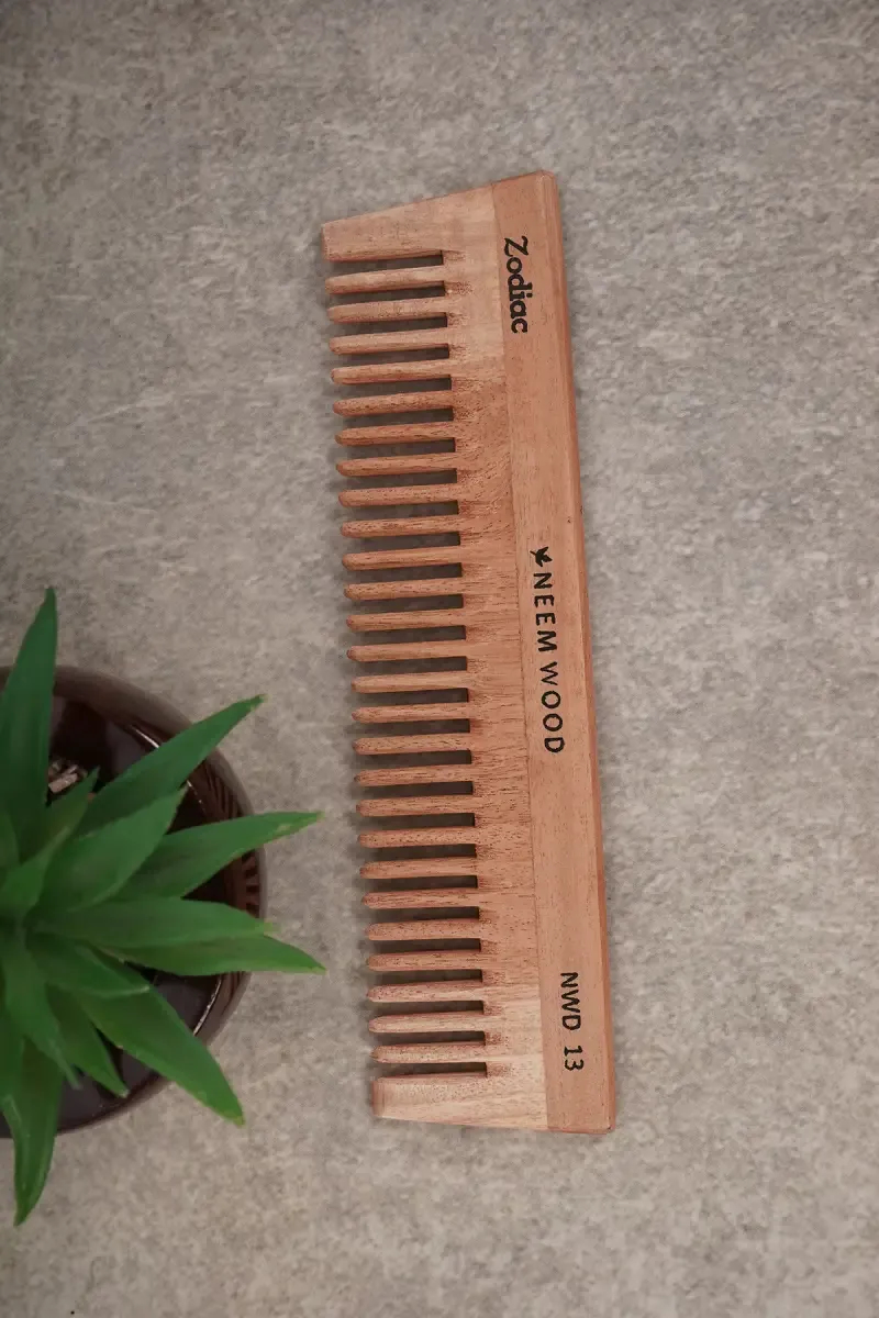 Zodiac Wood Detangling Comb (Brown) - Pack of 1 