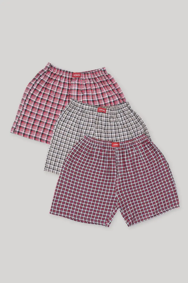 Men's Pack of 3 Cotton Regular Fit Boxers  