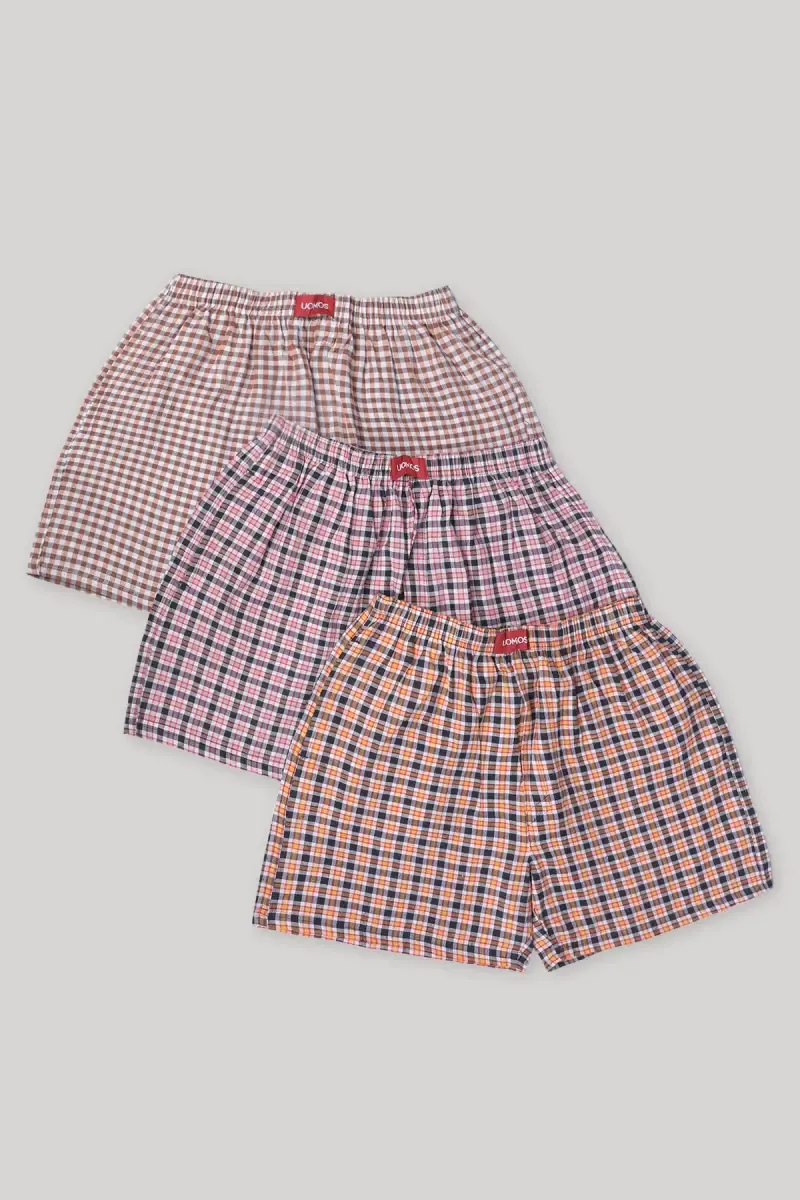 Men's Pack of 3 Cotton Regular Fit Boxers  