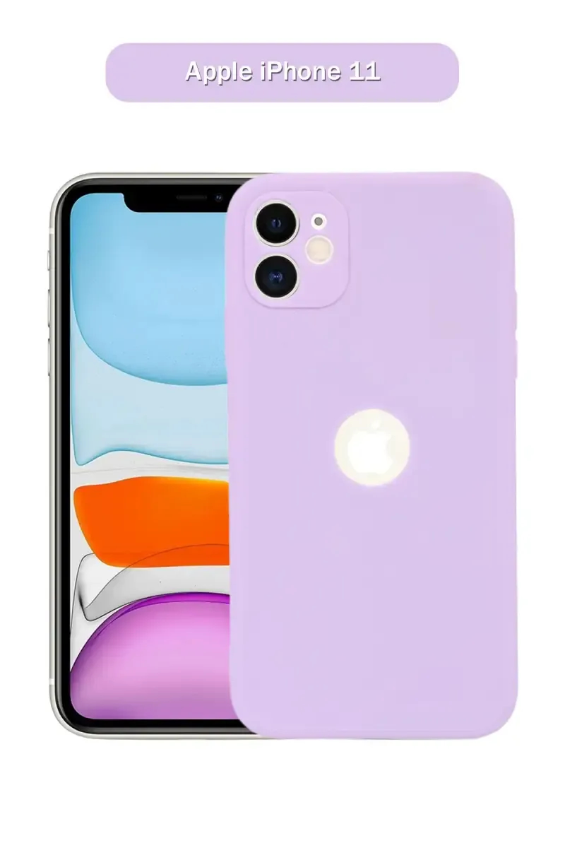 Silicone Solid Soft Back Cover Case for Apple iPhone 11 With Full Body Protection and Camera Protection (Lavender)