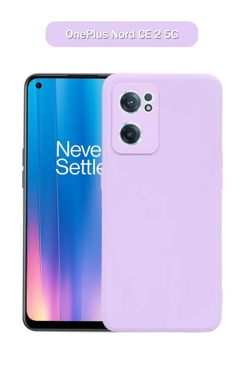 Silicone Solid Soft Back Cover Case for OnePlus Nord CE 2 5G With Full Body Protection and Camera Protection (Lavender)