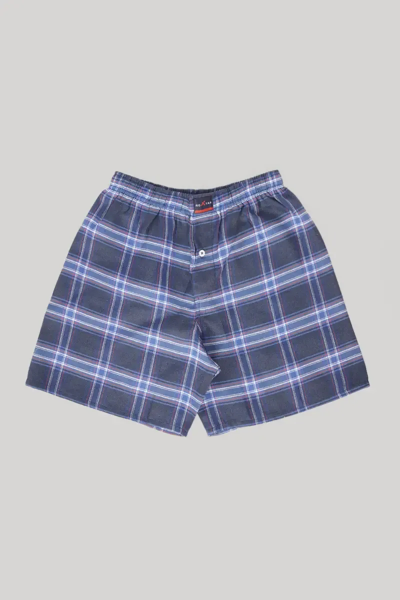 Men's Cotton Checkered Mid Rise Boxers