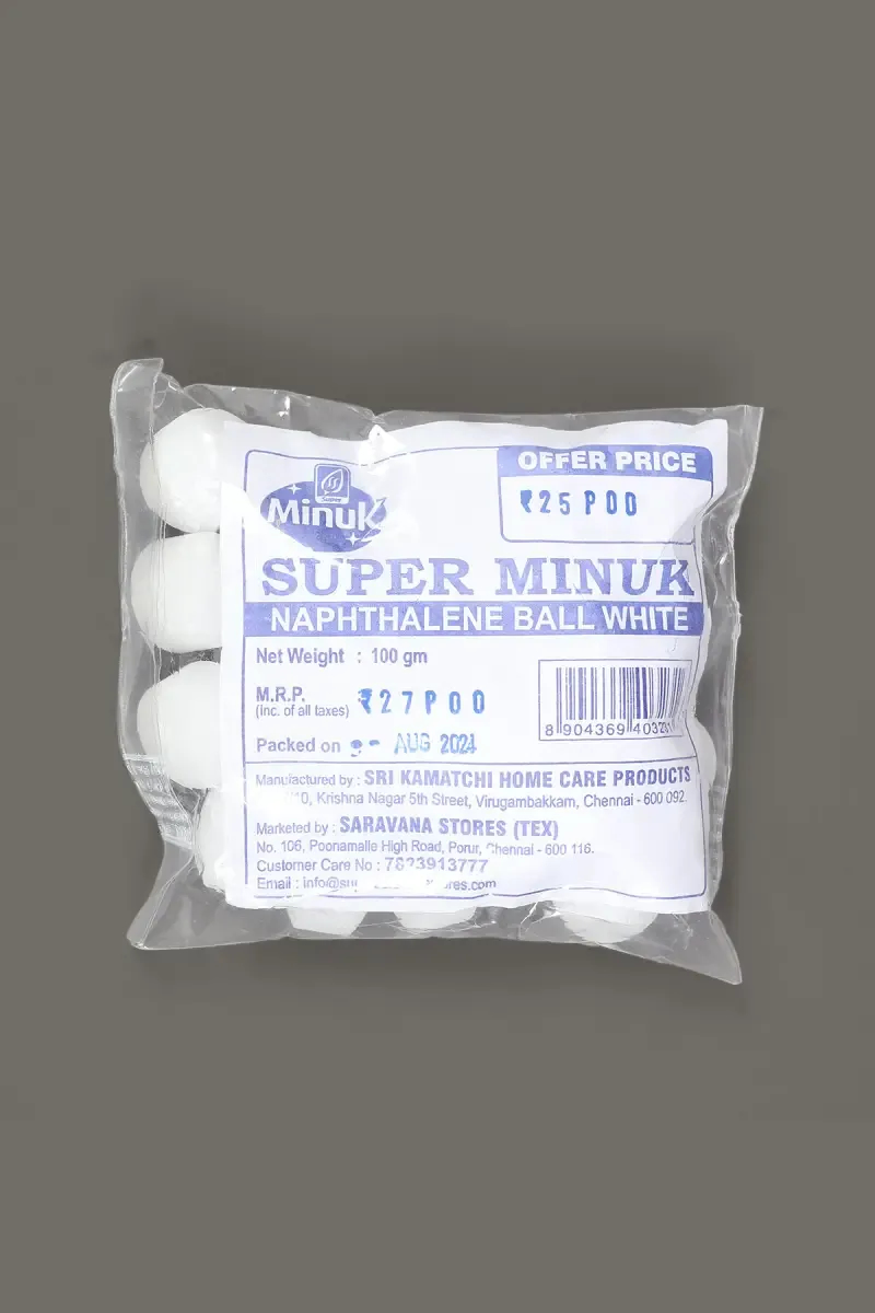 Naphthalene Ball White, Super Minuk - 100g