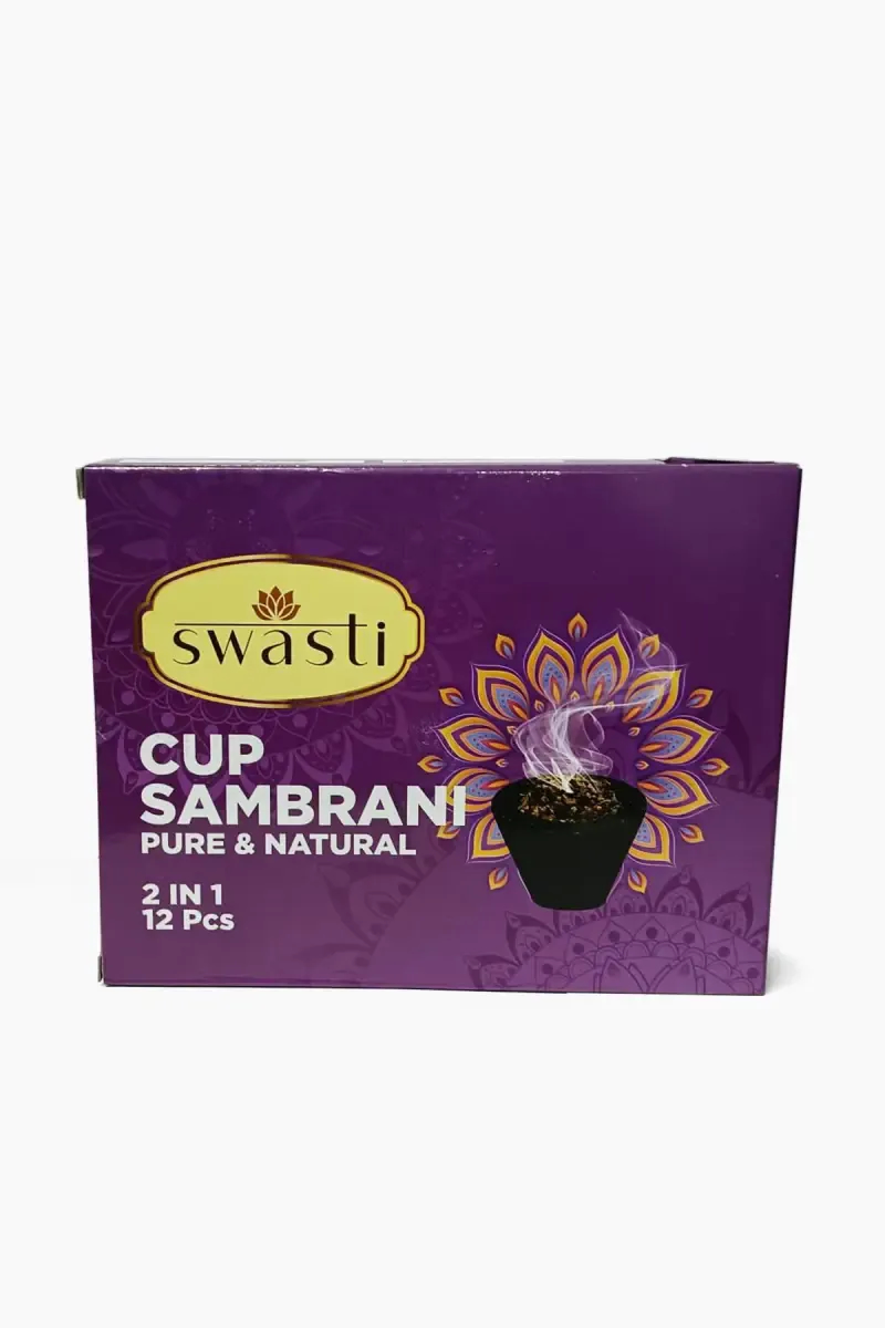 Swasti Cup Sambrani 2 in 1 - 12 Pcs (Pack Of 1) 