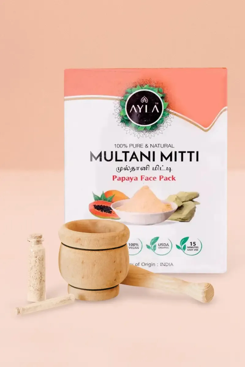 Ayla Multani Mitti Papaya Face Pack- 100gm 