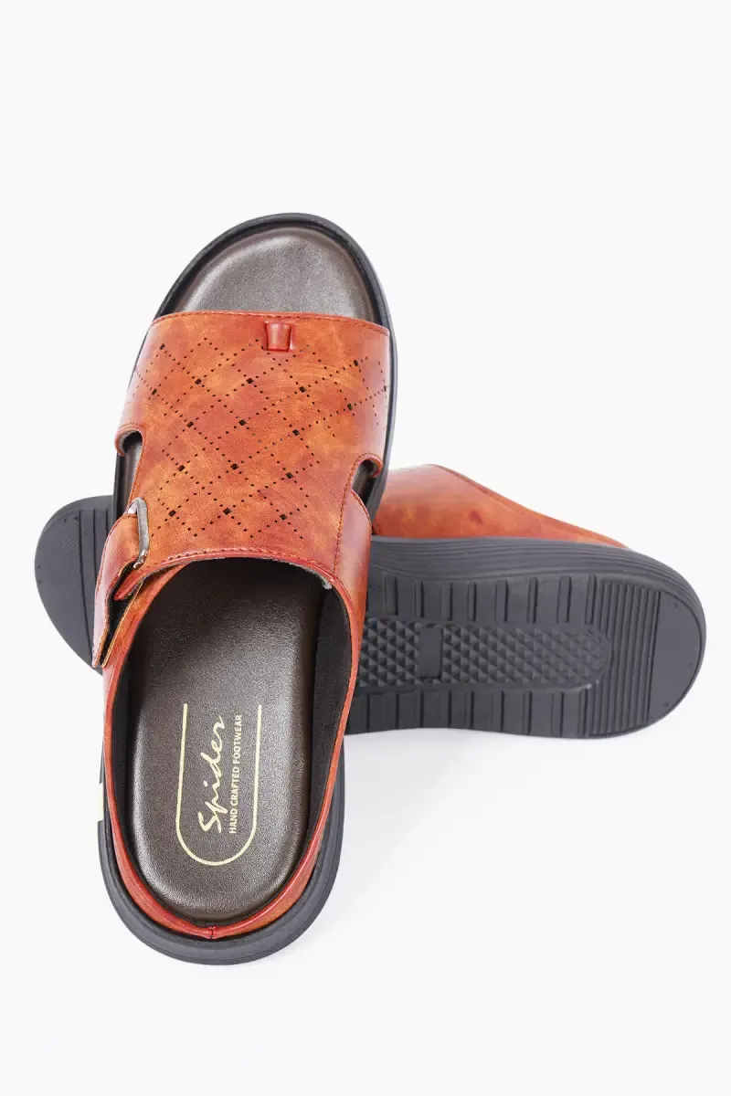 Men's Faux Leather Casual Slippers