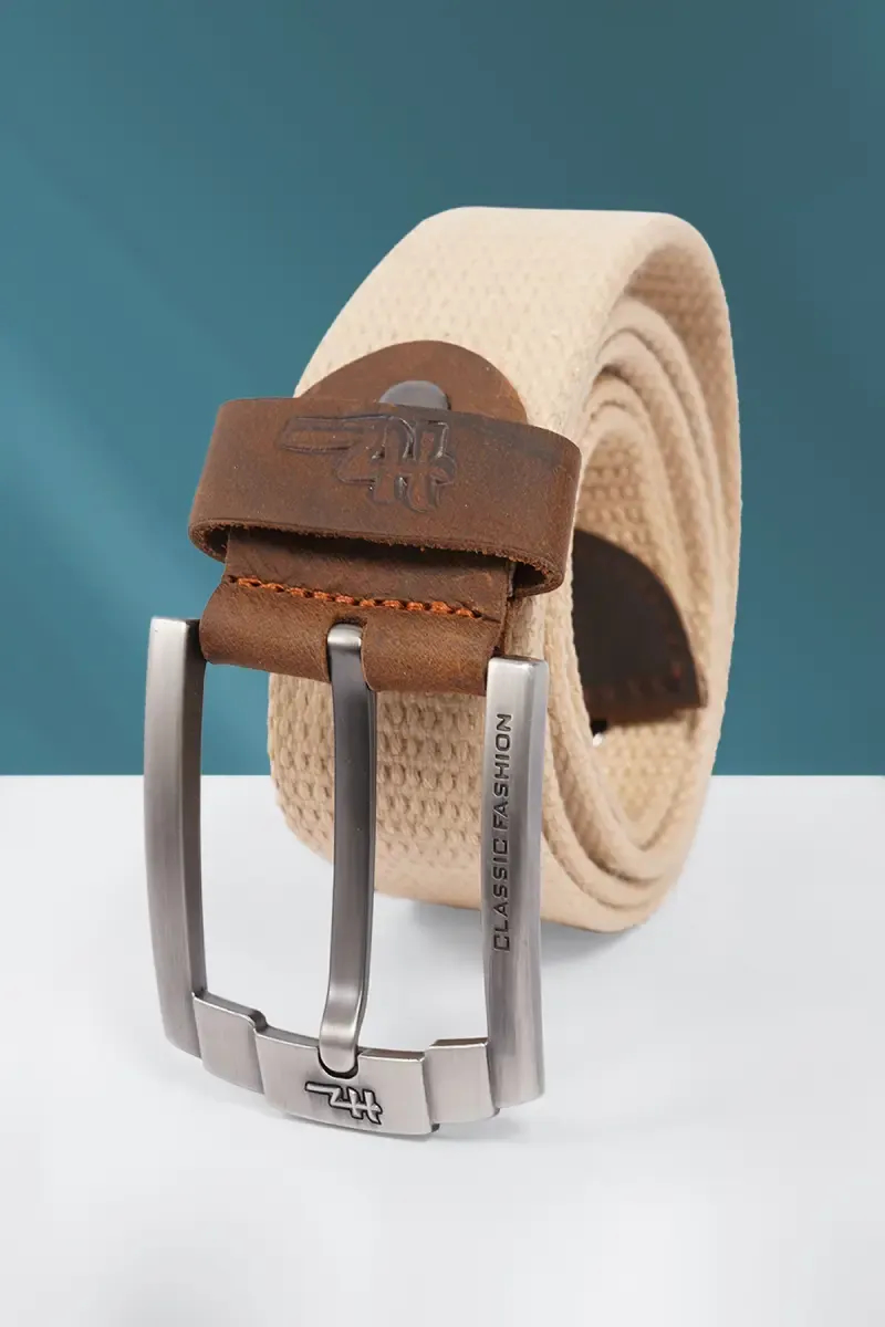 Men's Textured Sandal Canvas Belt
