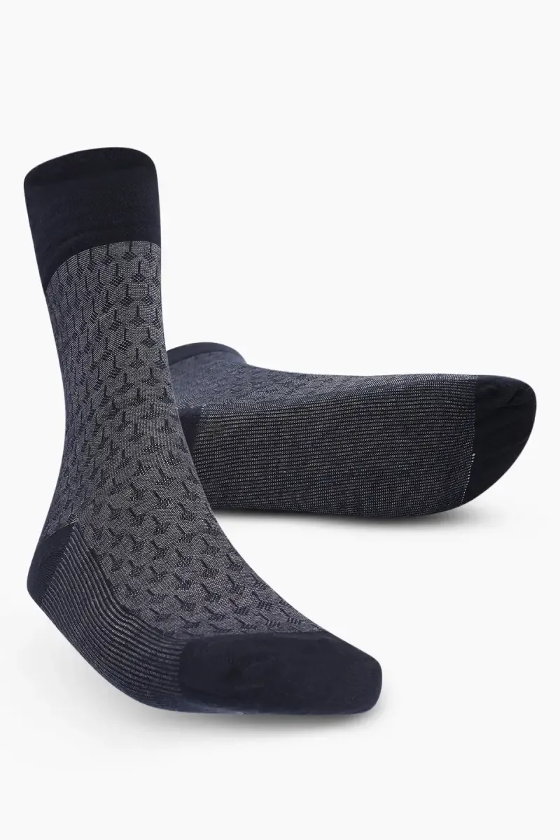 Calf Length Pure Cotton Socks for Men