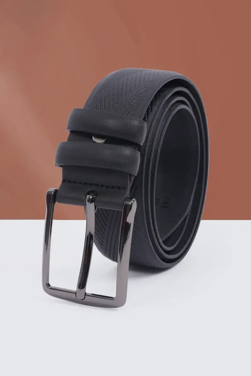 Men's Textured Tang Closure Belt