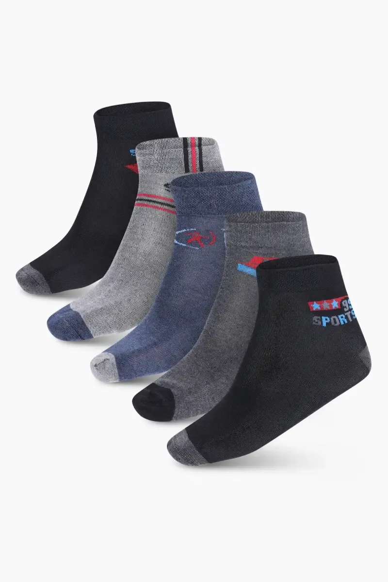 Pack of 5 Ankle Length Socks for Men