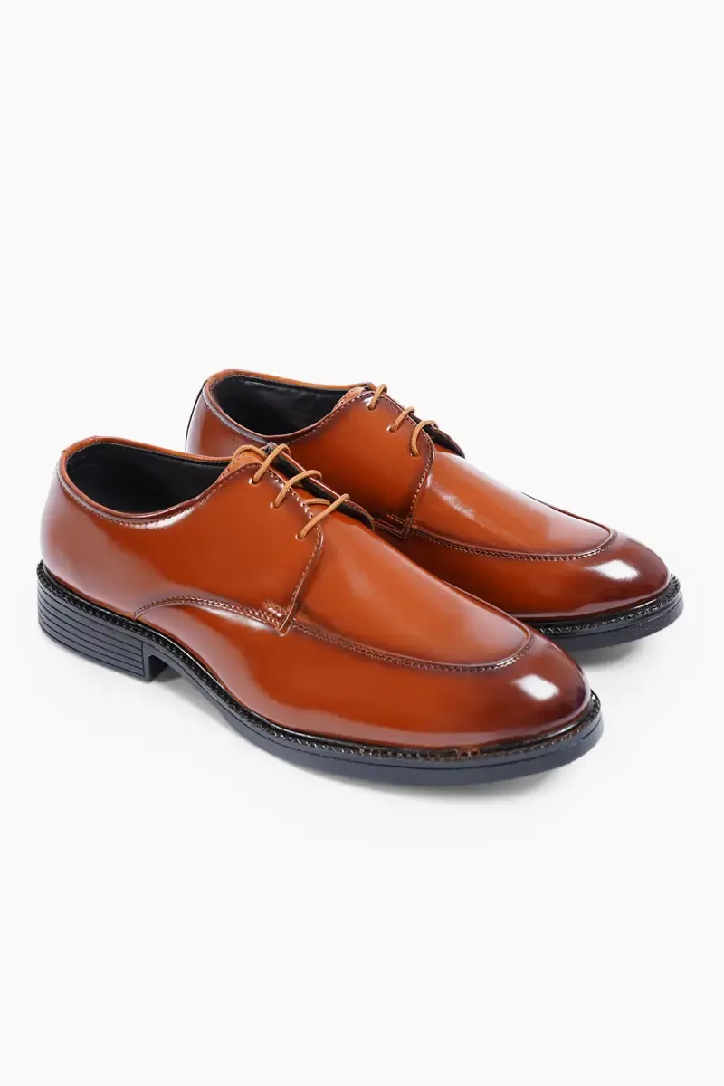 Faux Leather Lace-Up Formal Shoes for Men