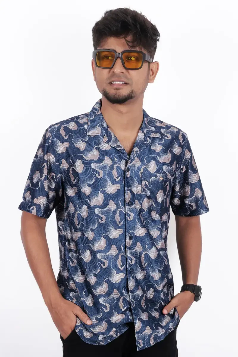 Poly Nylon Printed Casual Shirts for Men