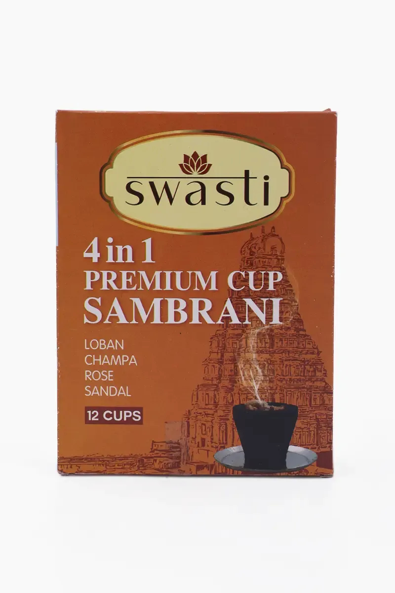 Swasti 4 in 1 Premium Cup Sambrani - 12 Cups