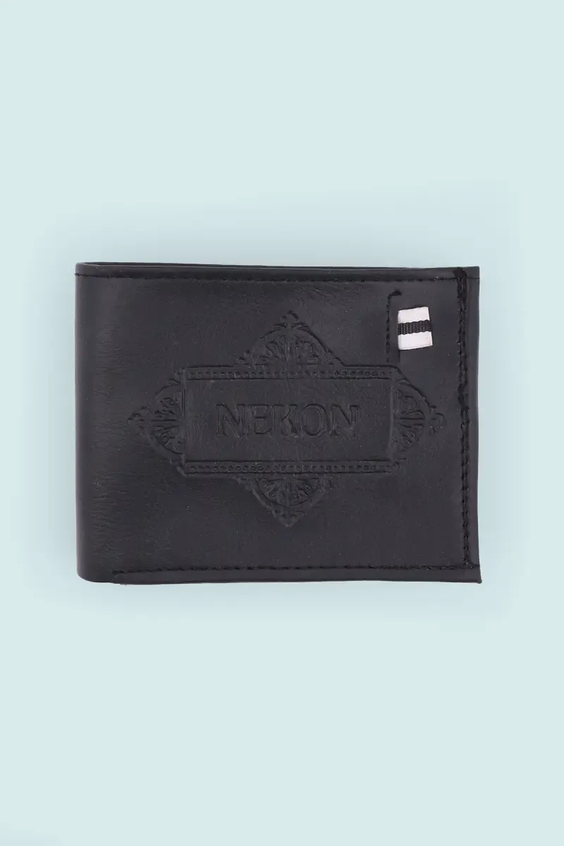 Men's Textured Synthetic Two Fold Wallet