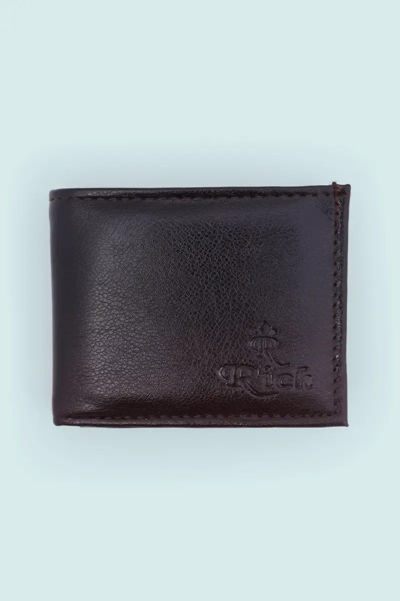 Men's Textured Synthetic Two Fold Wallet