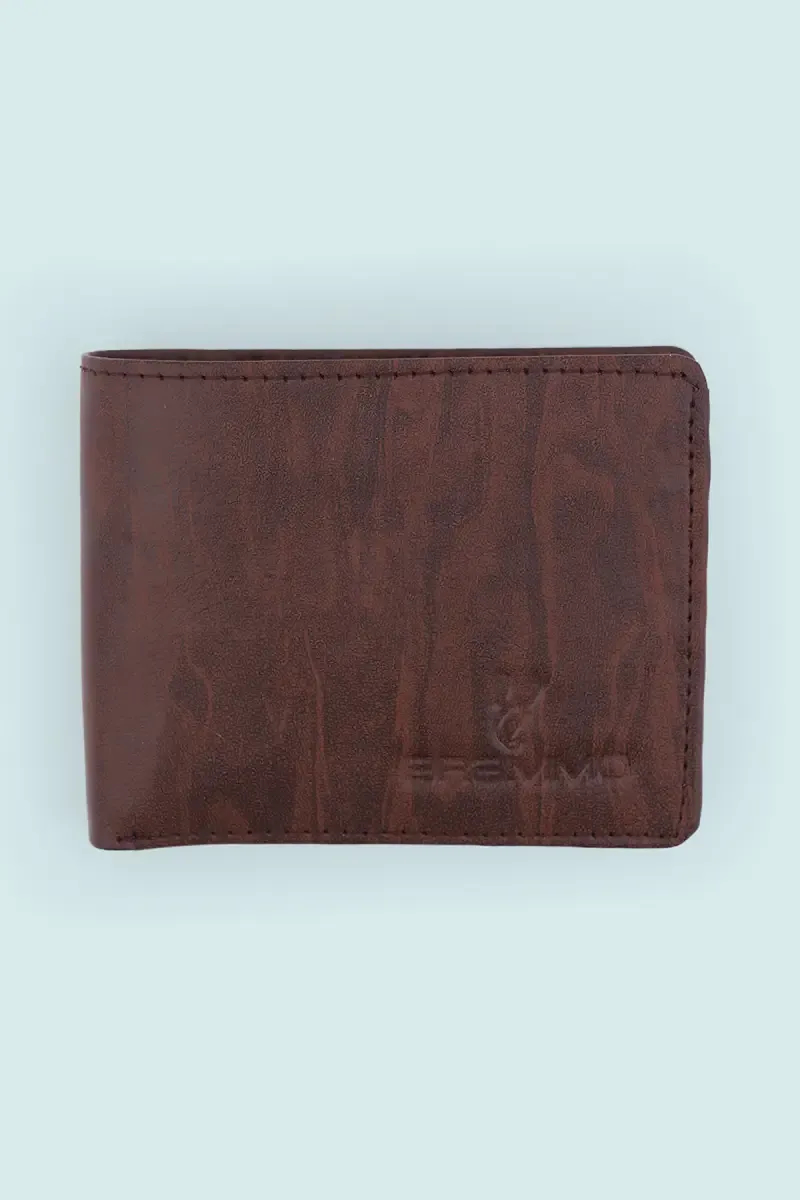 Men's Textured Synthetic Two Fold Wallet
