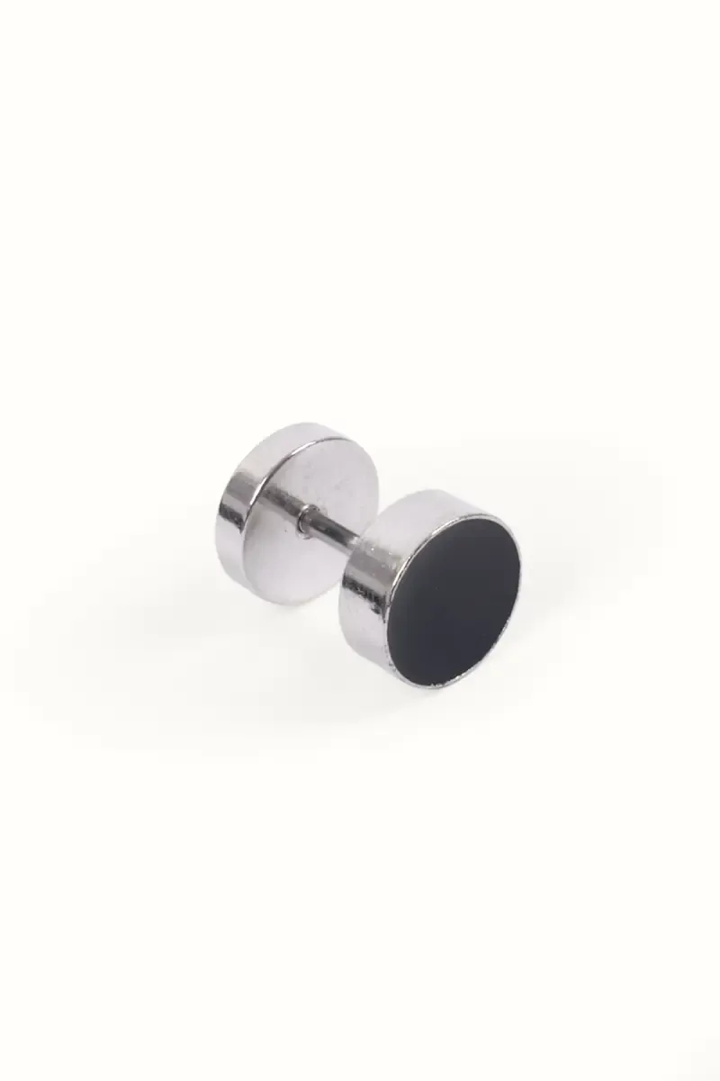 Black Dumble Earrings for Men