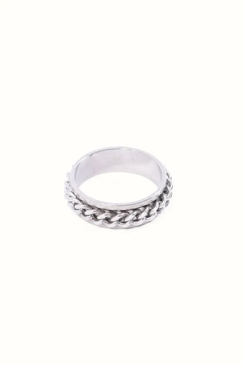 Silver Plated Rotatable Ring for Men