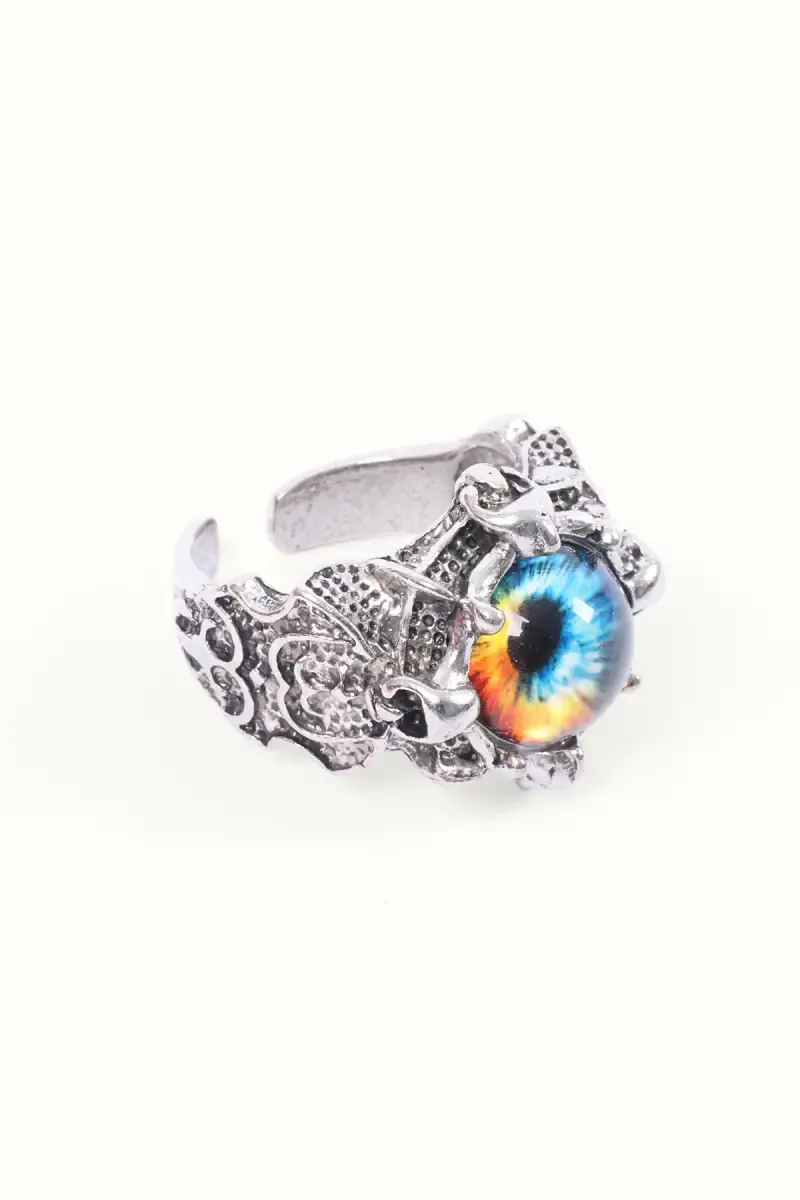 Dragon Eye Adjustable Oxidized Ring