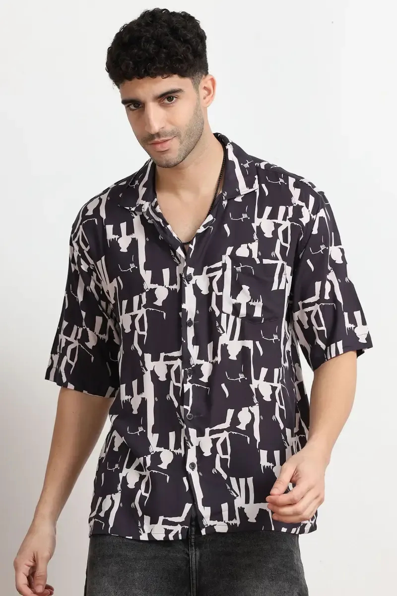 Men's Oversized Printed Shirt 