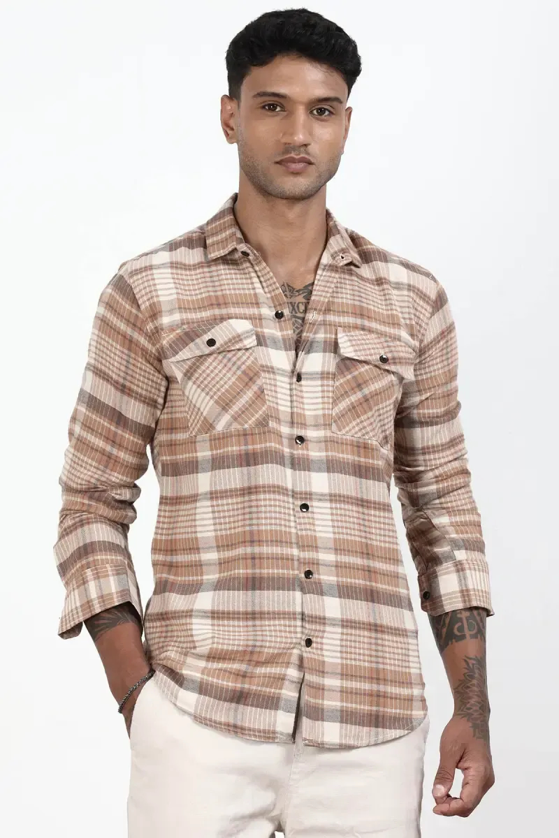 Checkered Cotton Shirt for Men