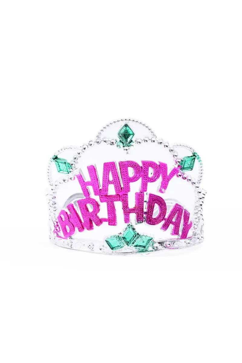Happy Birthday Crown for Kids (silver) - Small 