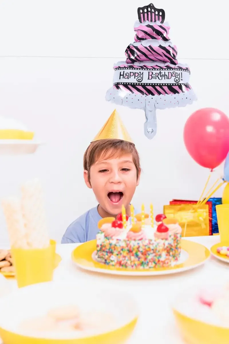 Cake Balloon for Birthday Party (14 Inches, 3 Tire)