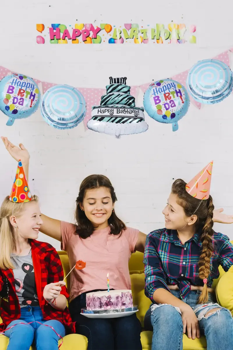 Cake Balloon for Birthday Party (14 Inches, 3 Tire)