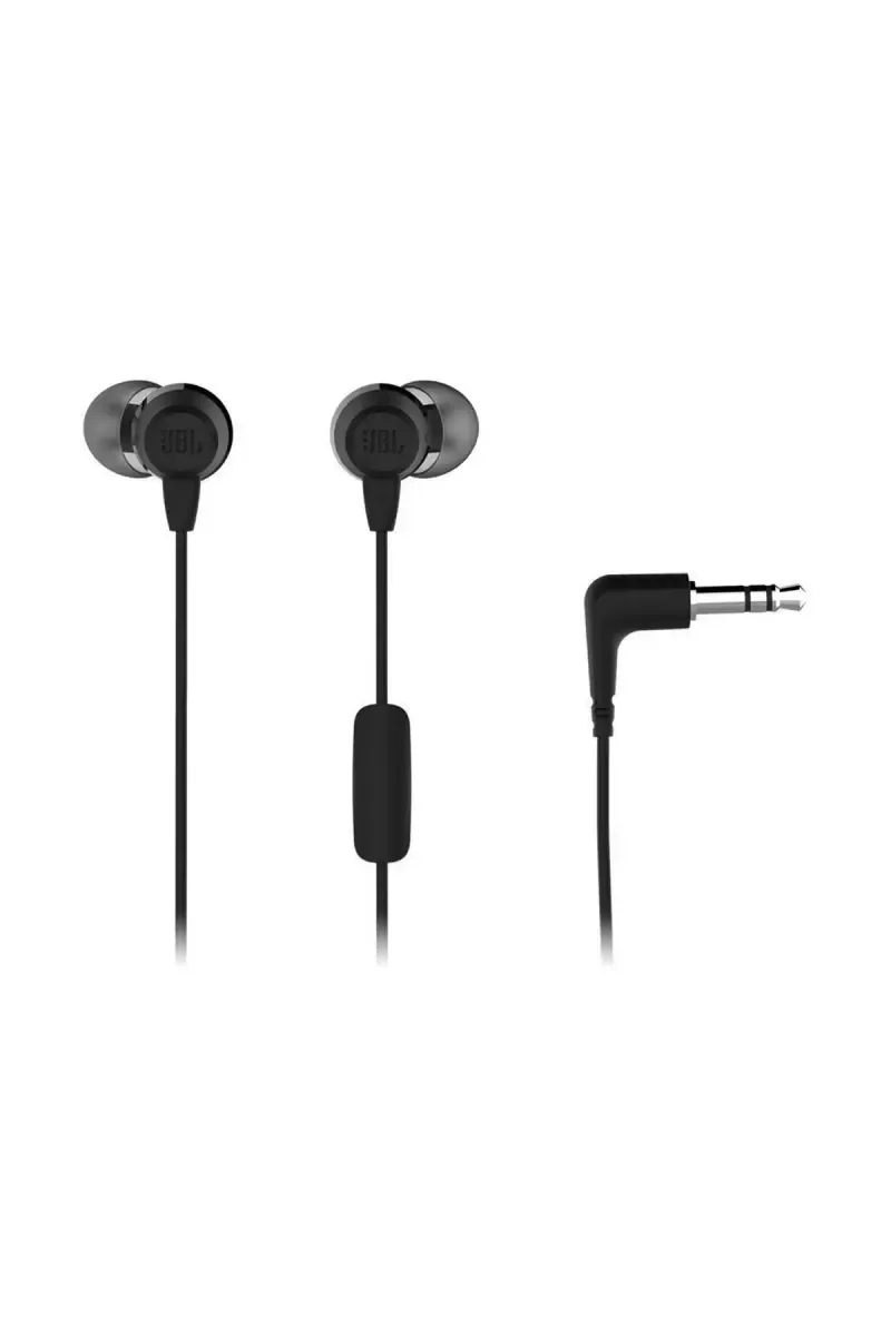 JBL T50HI 3.5mm In Ear Wired Earphone with Mic, 8.6mm Drivers (Black)