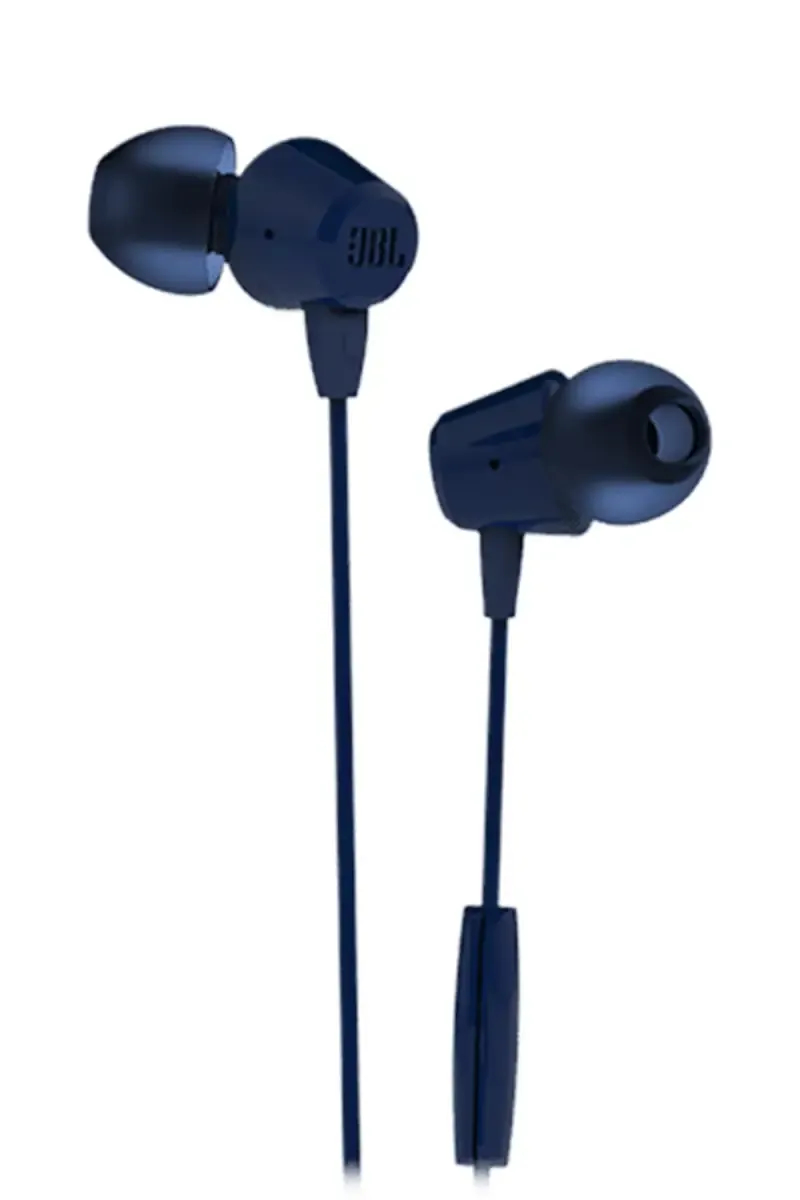 JBL T50HI 3.5mm In Ear Wired Earphone with Mic, 8.6mm Drivers (Blue)