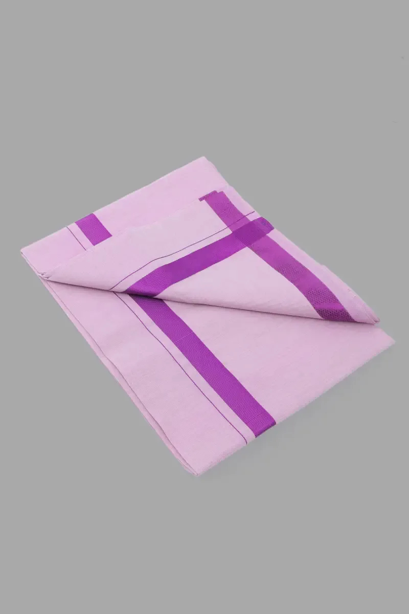 Men's Cotton Dhoti with Matching Zari Border