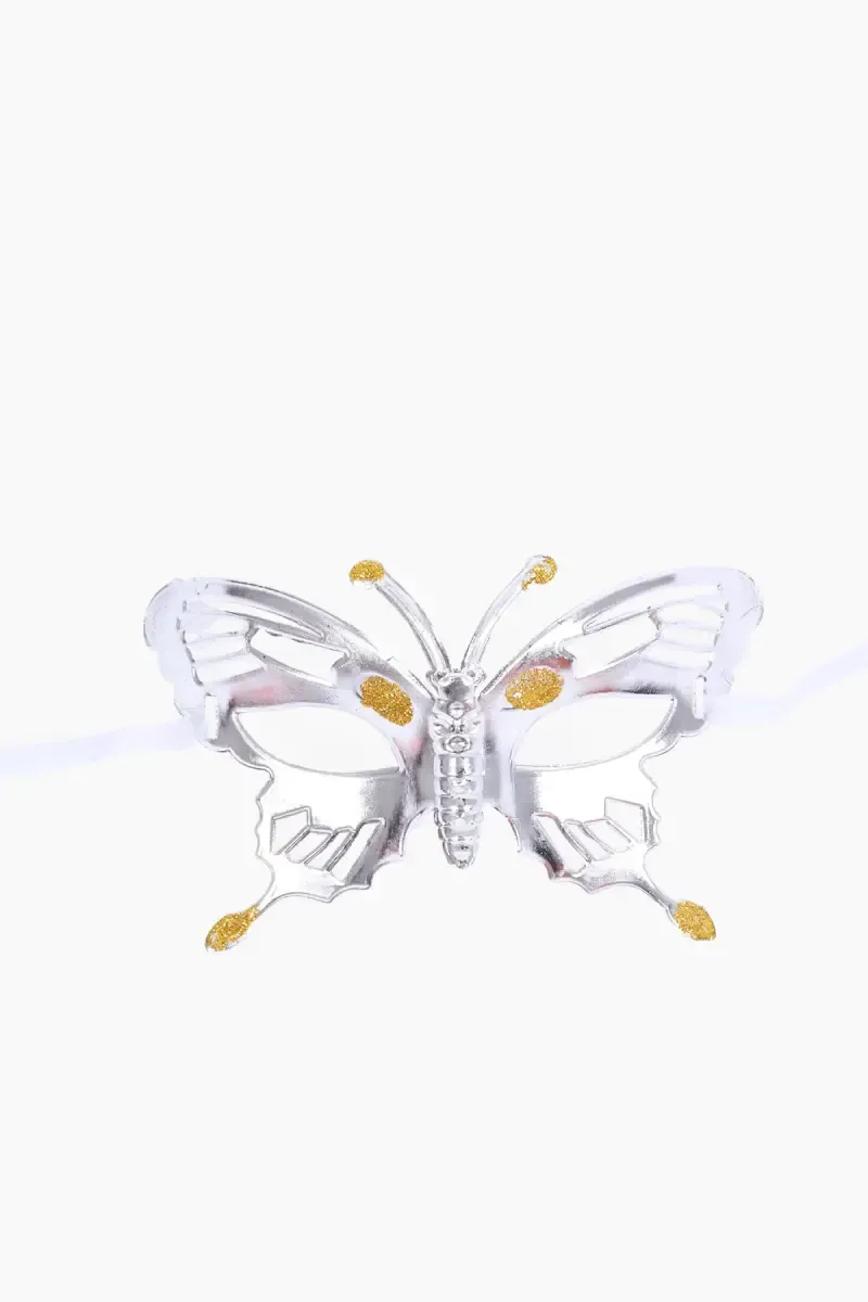 Butterfly Eye Mask for Party (Silver)
