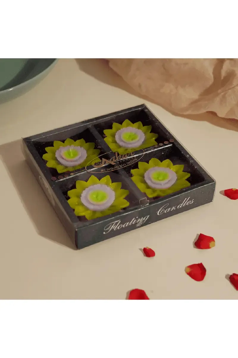 Floating Candles Set (Yellow) - 4pc